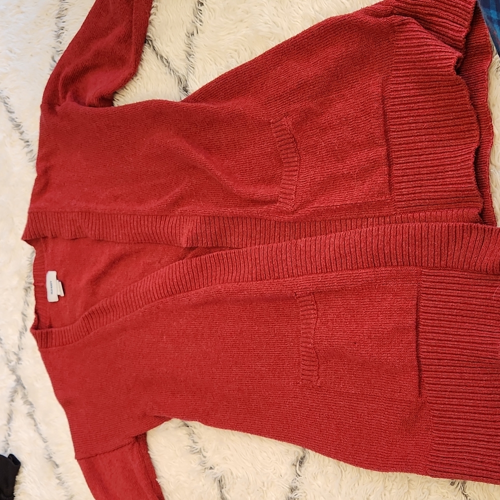 Old Navy burgundy cardigan kids size extra large